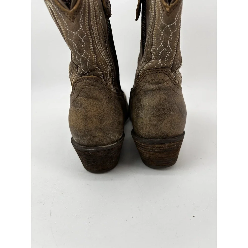 Durango Crush Short Ankle Cowgirl Boots Women's Size 6.5 US 36 EU 3.5 UK